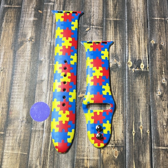 5for$10 Puzzle Piece Autism Awareness 38mm/40mm/41mm Apple Watchband NWT - Picture 5 of 5